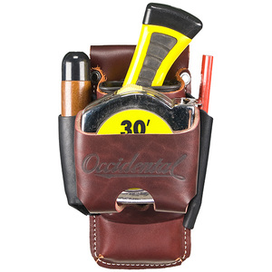 OCCIDENTAL 5523 RED LEATHER 4-IN-1 CLIP ON TOOL &amp; TAPE HOLDER